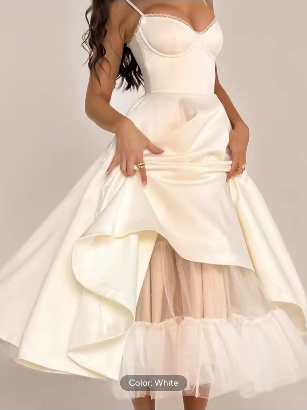 white tool under dress size L from china, house of cb look alike